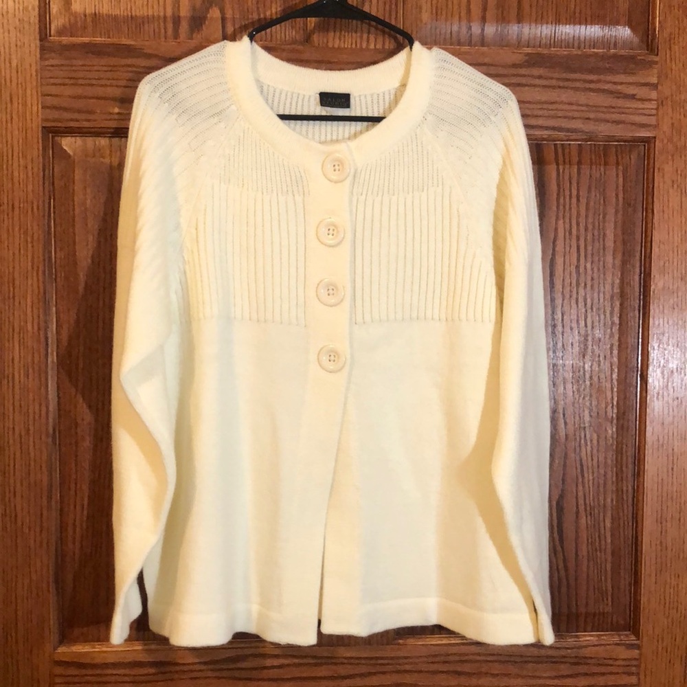 Salon Studio Cream Button-Up Sweater
